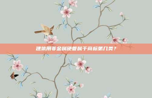 建筑用非金属硬管属于商标第几类?