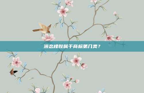 液态橡胶属于商标第几类？