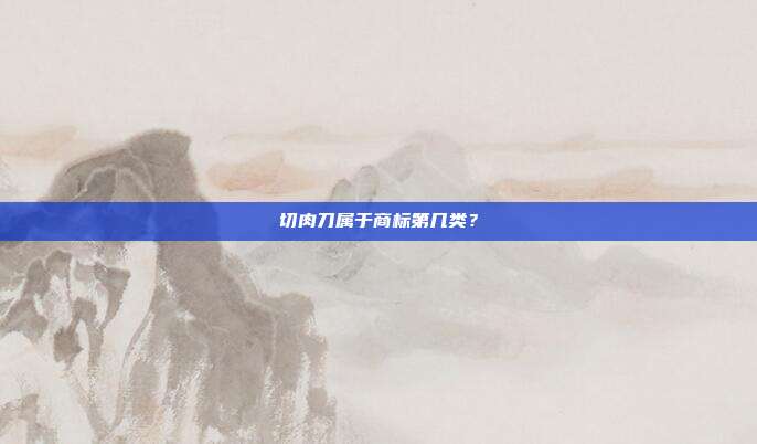 切肉刀属于商标第几类?