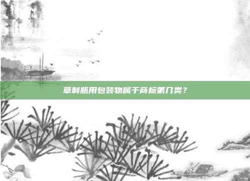 草制瓶用包装物属于商标第几类？