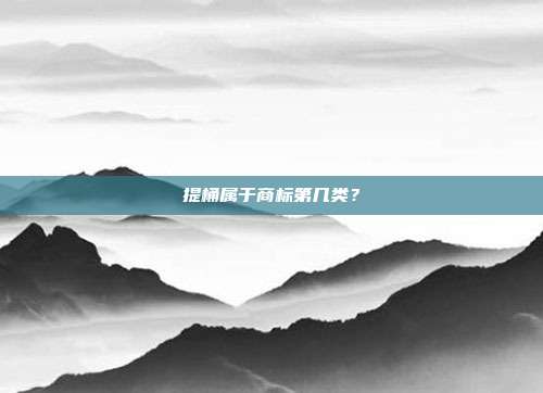 提桶属于商标第几类？