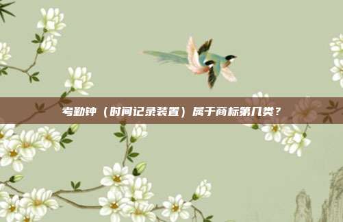 考勤钟(时间记录装置)属于商标第几类?