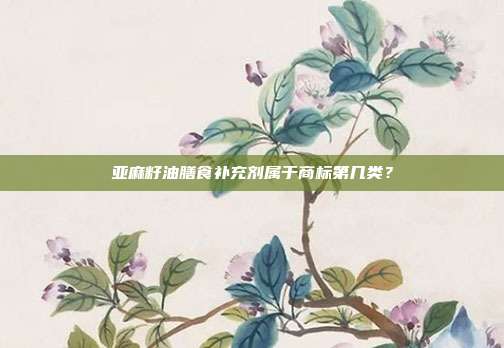 亚麻籽油膳食补充剂属于商标第几类?