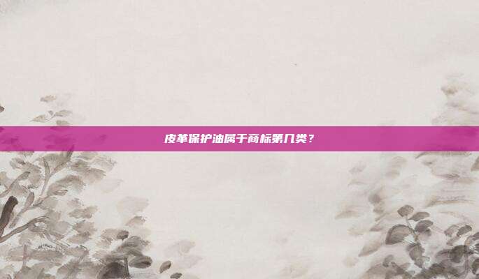 皮革保护油属于商标第几类？