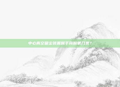 中心真空吸尘装置属于商标第几类？