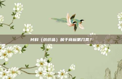 衬料(纺织品)属于商标第几类?
