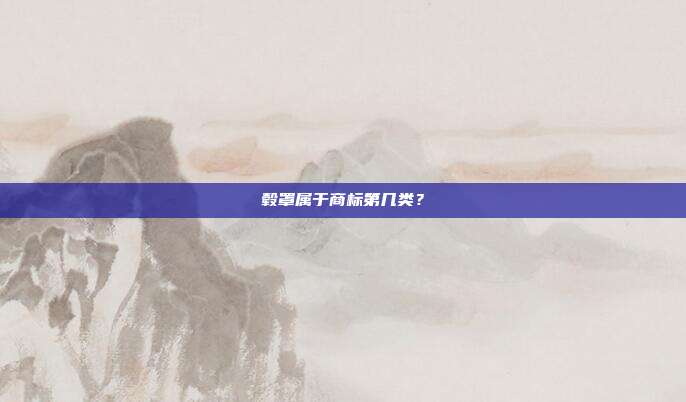 毂罩属于商标第几类?