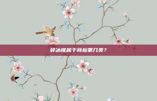 碎冰锥属于商标第几类?