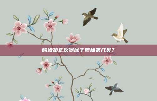 畸齿矫正仪器属于商标第几类?