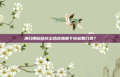 清扫用粘结灰尘合成物属于商标第几类？