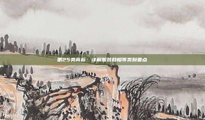 第25类商标:详解服装鞋帽等类别要点