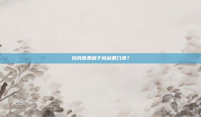 挡风雨条属于商标第几类？