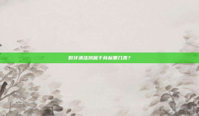 假牙清洁剂属于商标第几类？