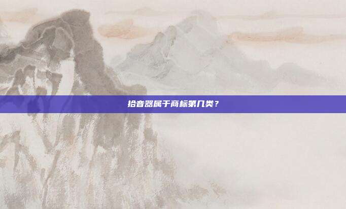 拾音器属于商标第几类？