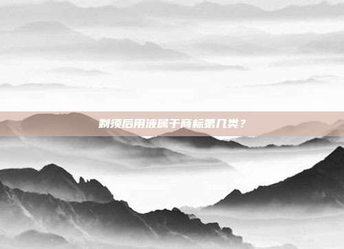 剃须后用液属于商标第几类?