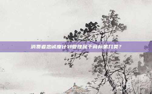 消费者忠诚度计划管理属于商标第几类?
