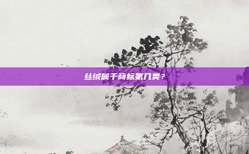 丝绒属于商标第几类?