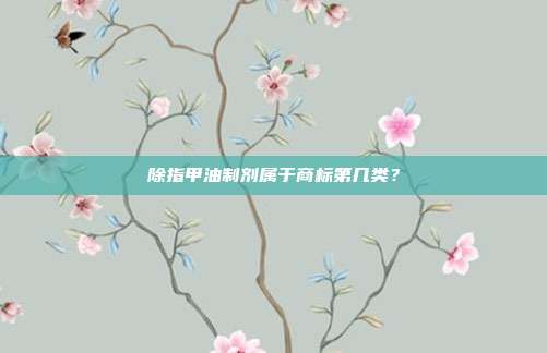 除指甲油制剂属于商标第几类?