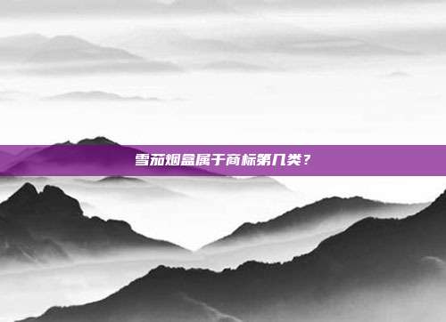 雪茄烟盒属于商标第几类？