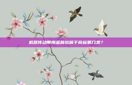 机器传动带用金属扣属于商标第几类？