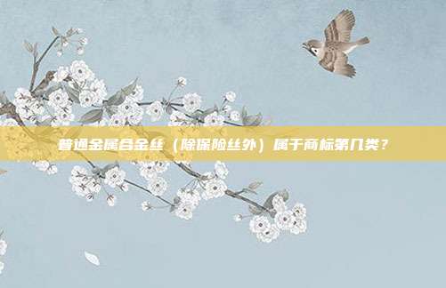 普通金属合金丝（除保险丝外）属于商标第几类？