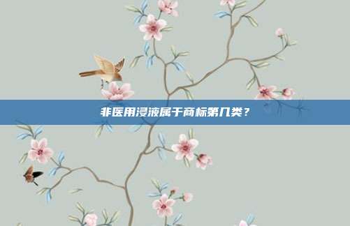 非医用浸液属于商标第几类？