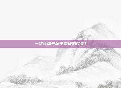 一次性盘子属于商标第几类？