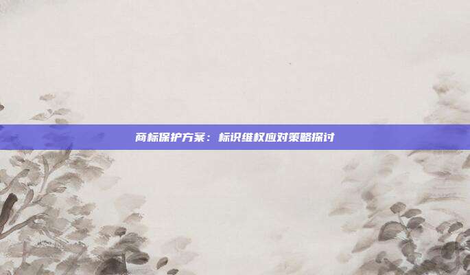 商标保护方案:标识维权应对策略探讨
