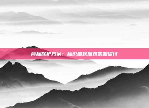 商标保护方案:标识维权应对策略探讨