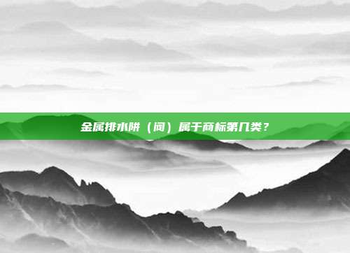 金属排水阱（阀）属于商标第几类？