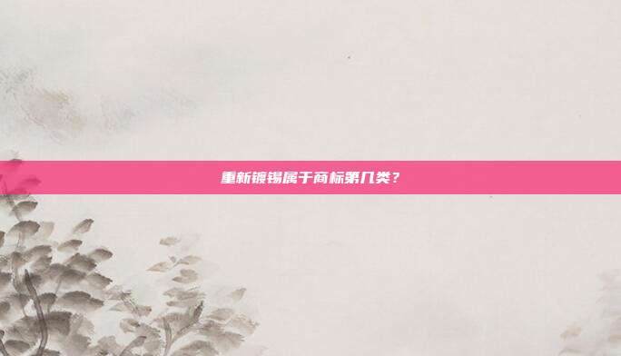 重新镀锡属于商标第几类？