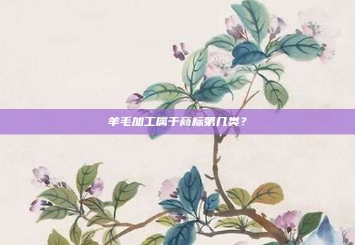 羊毛加工属于商标第几类？