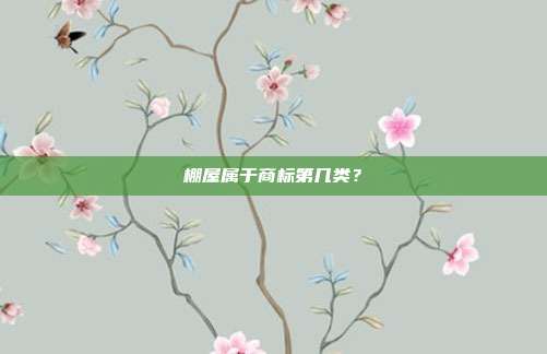 棚屋属于商标第几类？
