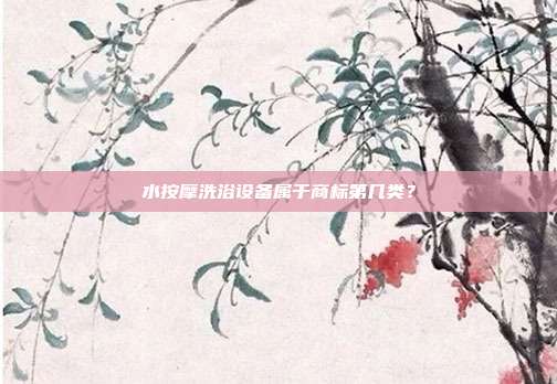 水按摩洗浴设备属于商标第几类？