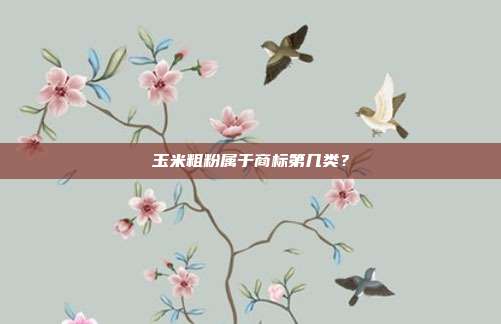 玉米粗粉属于商标第几类？