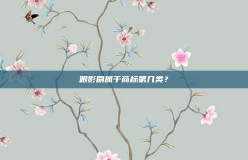 眼影刷属于商标第几类？