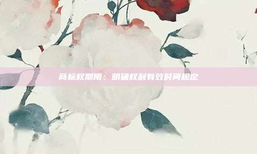 商标权期限:明确权利有效时间规定