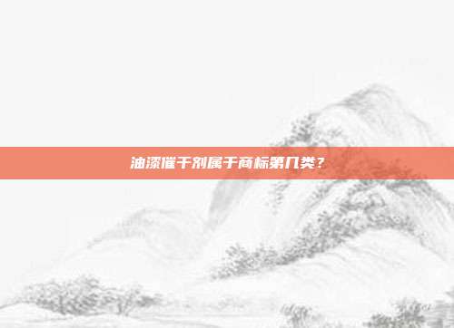 油漆催干剂属于商标第几类？
