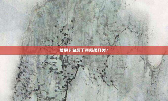 信用卡包属于商标第几类?