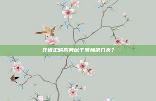 牙齿正畸服务属于商标第几类？