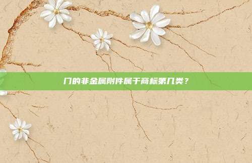 门的非金属附件属于商标第几类？