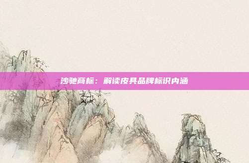 沙驰商标：解读皮具品牌标识内涵