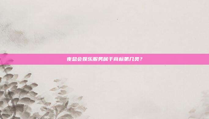 夜总会娱乐服务属于商标第几类？
