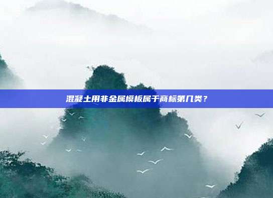 混凝土用非金属模板属于商标第几类？
