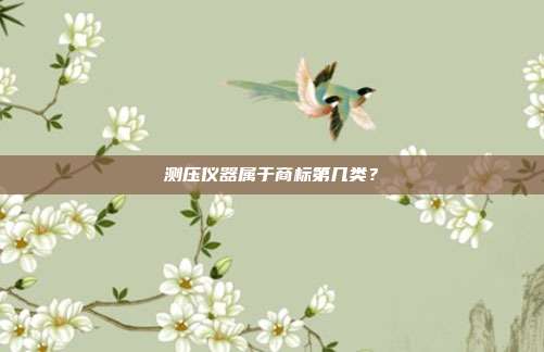 测压仪器属于商标第几类？