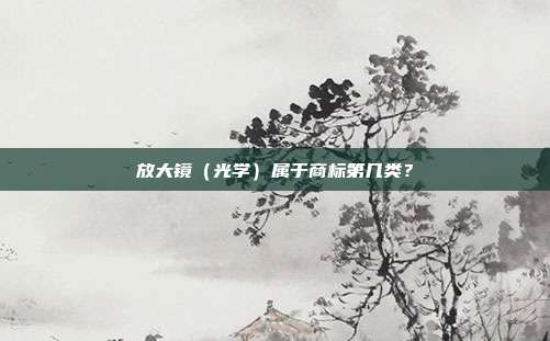 放大镜（光学）属于商标第几类？