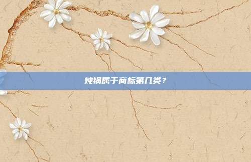 炖锅属于商标第几类？