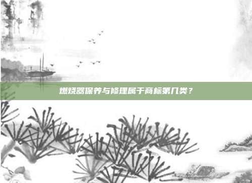 燃烧器保养与修理属于商标第几类?