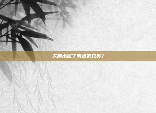 天那水属于商标第几类？