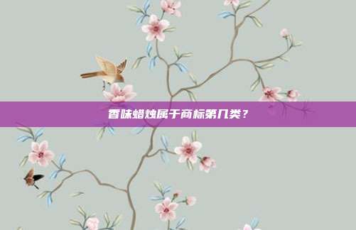 香味蜡烛属于商标第几类？